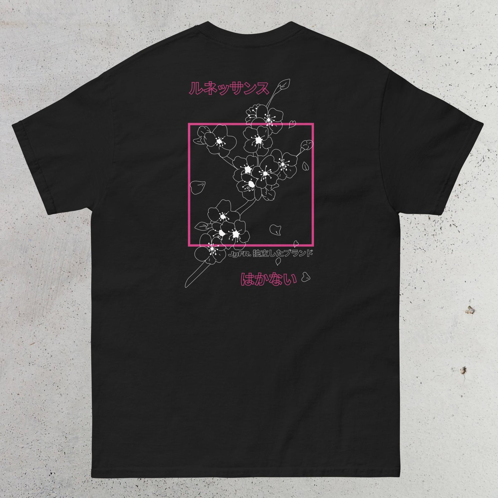 T-shirt Japon Streetwear « Sakura Contours » – Design JyFR.