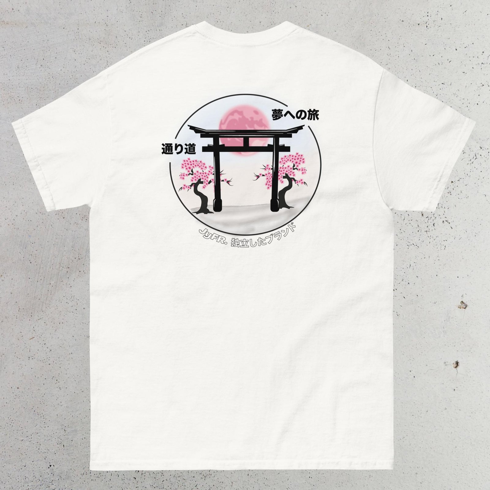 T-shirt Japon Streetwear « Torii et Cerisiers » – Design JyFR.