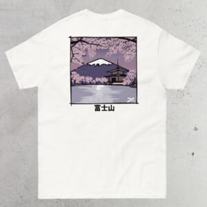 T-shirt Japon streetwear Mont Fuji Violet unisexe – Design JyFR